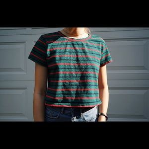Dark green striped shirt in size small from Romwe